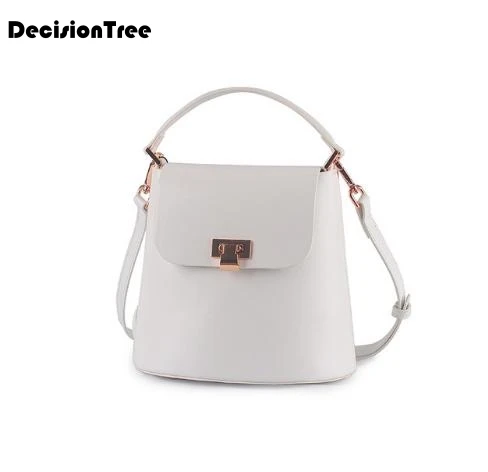 

New Korean Genuine Leather High Quality Bucket Bag Oil Wax Leather Retro Casual Shoulder Bag Luxury Designer Ladies Handbag Q068