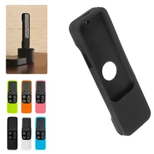 Silicone Case Dust-Proof Protective Cover For Apple TV4 Remote Case Portable Sleeve Remote Control Protector With Lanyard Strap