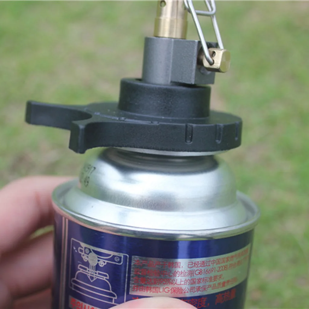 Outdoor Camping Gas Stove Burner Tank Adapter Connector for Long Gas Tank