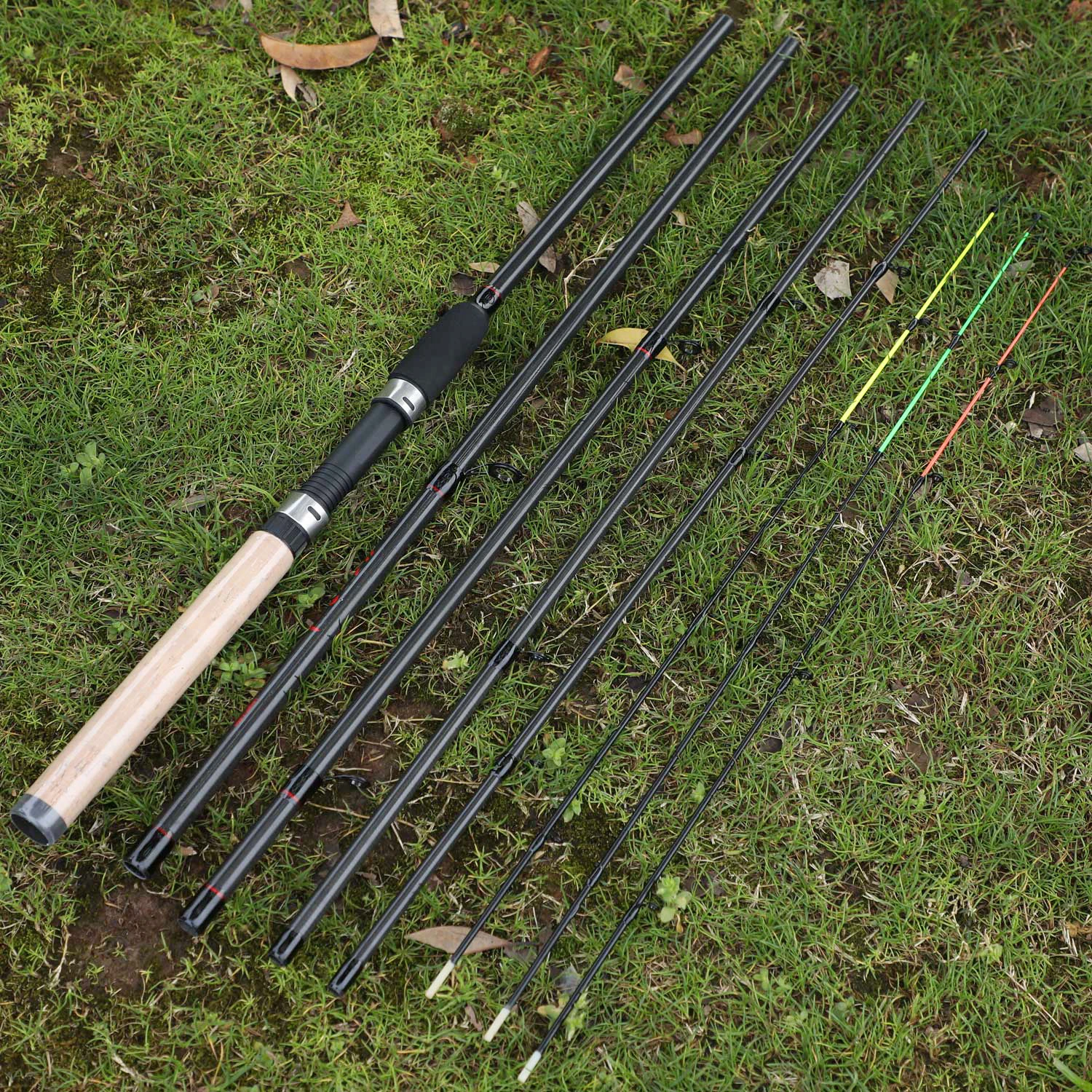 Conjuntos de varillas de carbón alto alimentador de 3,0 M de Sougayilang con carrete giratorio de 13 + 1BB combo de caña de pescar pesca - 5