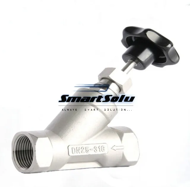 

3/4" 2/2 way Y type manually operated angle seat valve