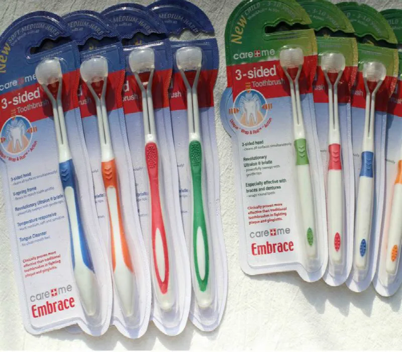 3 Sided Ultrafine Soft Bristle Kids Toothbrush 15.2cm Kids Cleaning Brush Health Baby Teething for 4 Colors 3 Sided Ultrafine Soft Bristle Kids Toothbrush 15.2cm Kids Cleaning Brush Health Baby Teething for 4 Colors