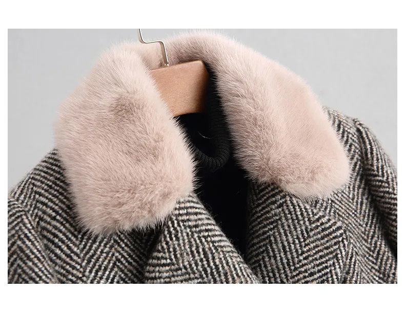 PUDI A18123 Женское зимнее теплое шерстяное пальто с лисьим воротником подкладка из натуральной овечьей шерсти пальто дамское пальто куртка пальто