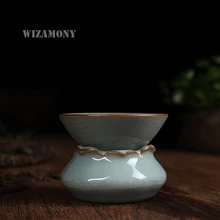 3 цвета китайский чай Longquan Celadon фильтр кракле глазури керамический чайный набор сито в форме листа железа тела кунг-фу чай аксессуары