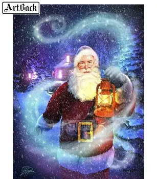 

Full square round drill diamond painting Santa Claus landscape 3d diamond embroidery rhinestone mosaic home decoration painting