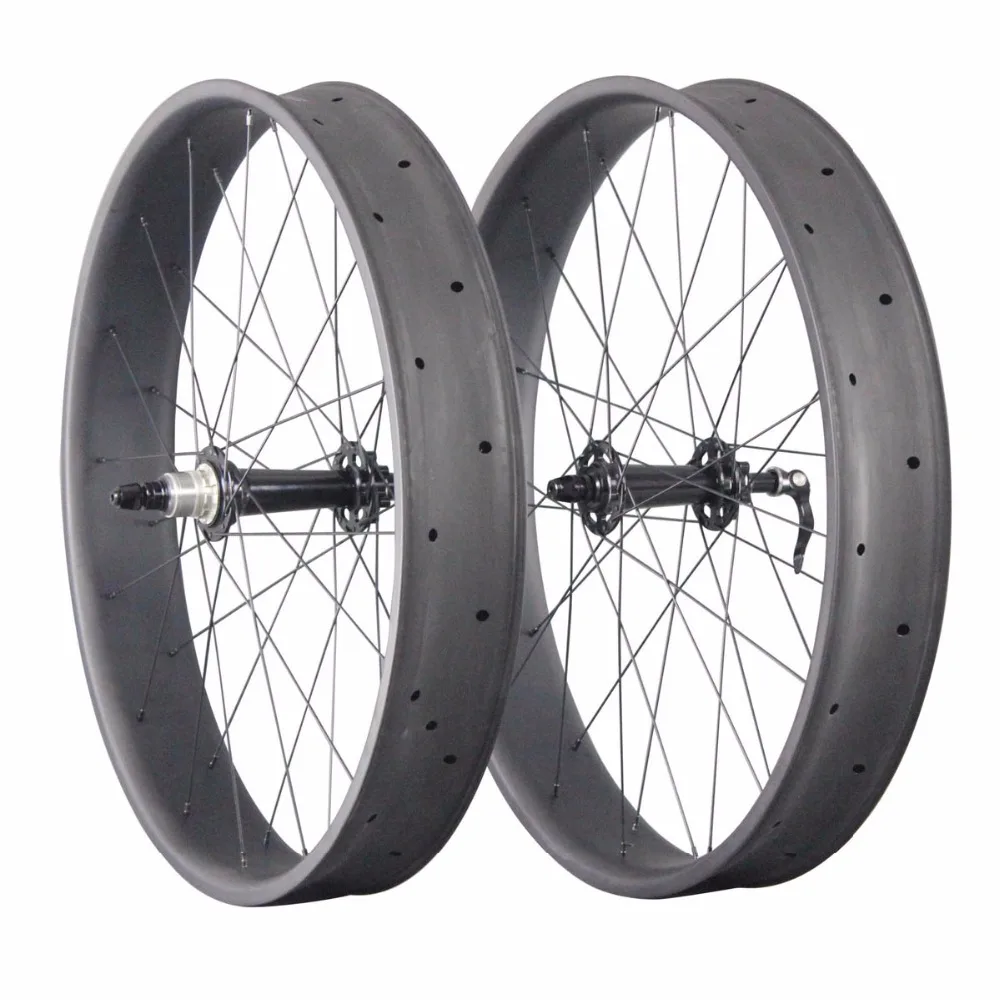 Карбоновые колеса fatbike Toray T700 26er fat wheel Set Powerway M74 ступицы скорость 10/11 ширина 90 мм UD