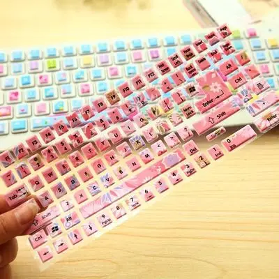 2pcs Cute Removable Silicone Russian Keyboard Stickers Protector ...