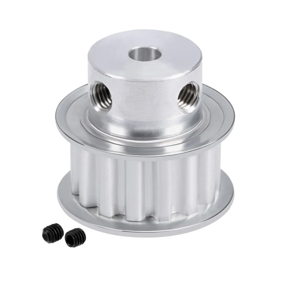UXCELL 15 Teeth 6mm Bore Aluminum XL Timing Belt Pulley Flange Synchronous Wheel for 10mm Belt