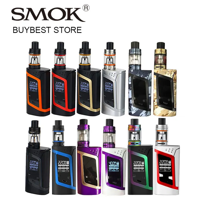 

Original 220W SMOK Alien Vape Kit with 3ml Smok TFV8 Baby Atomizer Power By 18650 Battery Box Vape Kit vs Drag 2/ Swag 2/ Gen