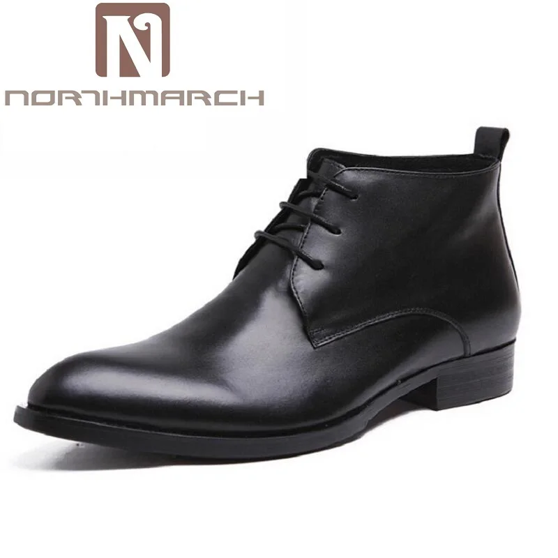 

NORTHMARCH Brand Quality Leather Martin Men Boots High Top Leather Flats Business Designer Male Shoes Boots Sapatos Zapatillas