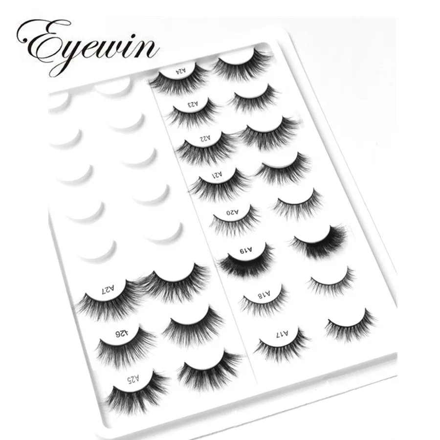 

Eyewin 1 pair false eyelashes fake lash long makeup 3d mink lashes eyelash 100% real mink fur eyelashes for beauty professional