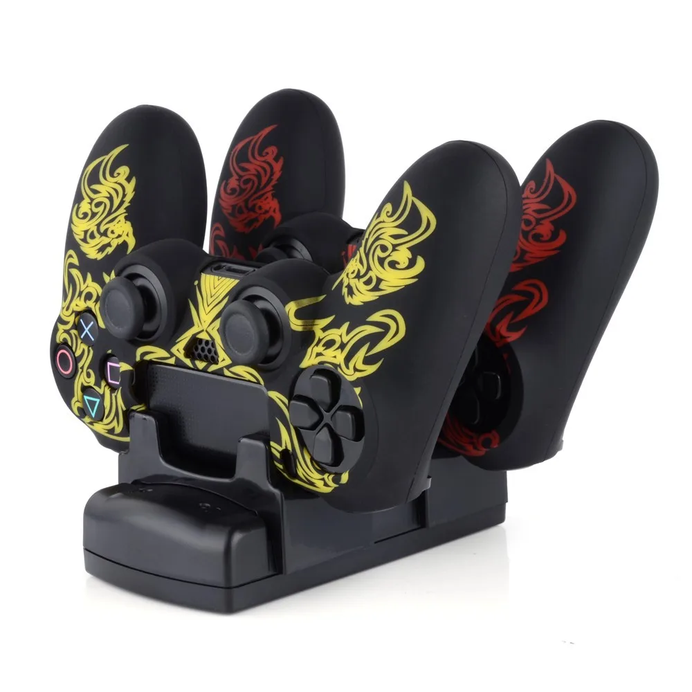 3 IN 1 Wireless Controller Charger Dual Charging Dock Station Stand for Sony PS3 PS4 Playstation 3 4 and PS3 Move