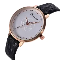 Бренд Для женщин часы модные кожаные Наручные часы Для женщин женские часы Повседневное кварцевые наручные часы под платье женские часы Mujer