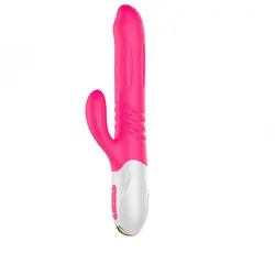 Двойной дилдо Кролик толкающий Вибратор Clit клитор стимулятор страпон G Spot простаты массажер взрослые интимные игрушки для женщин