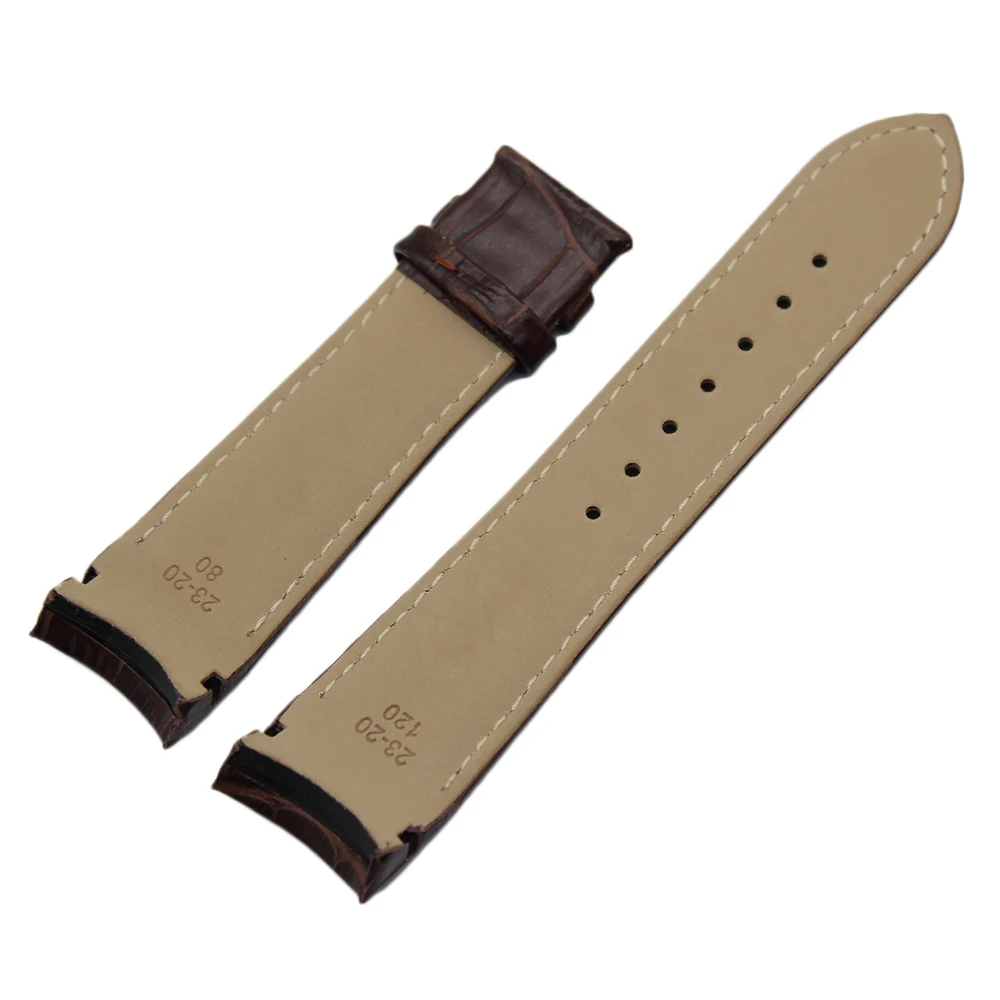 Ремешок для часов из натуральной кожи с изогнутым концом 22 мм 23 24 мм|leather watchband|genuine