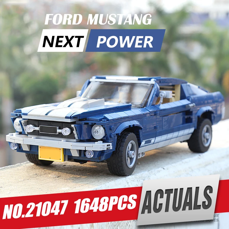 DHL 21047 техническая игрушка в Legoing 10265 синий гоночный автомобиль комплект