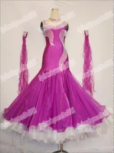 Women Ballroom Dance Competition Dresses Lady Sparkle Green Modern Tango Waltz Costumes New Style Standard Ballroom Dress B-0534