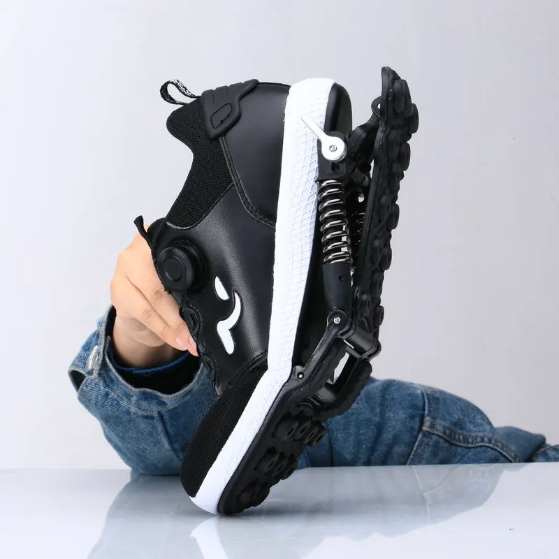 2 в 1 Функциональная обувь для взрослых, механическая Весенняя спортивная обувь, супер ударопрочная обувь с регулируемым переключателем