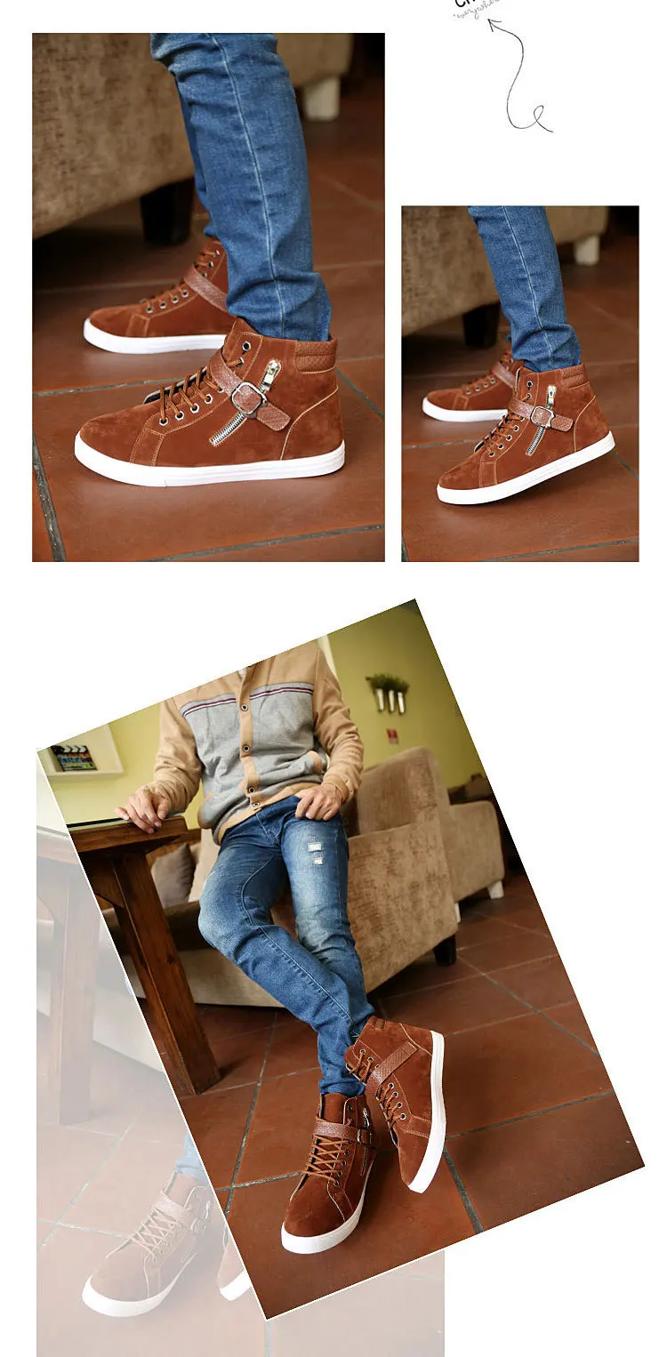 Красивая новая модная мужская повседневная обувь весенние ботинки на шнуровке Повседневная одежда из искусственной кожи с пряжкой верхняя одежда на плоской подошве для мужчин XZ1115