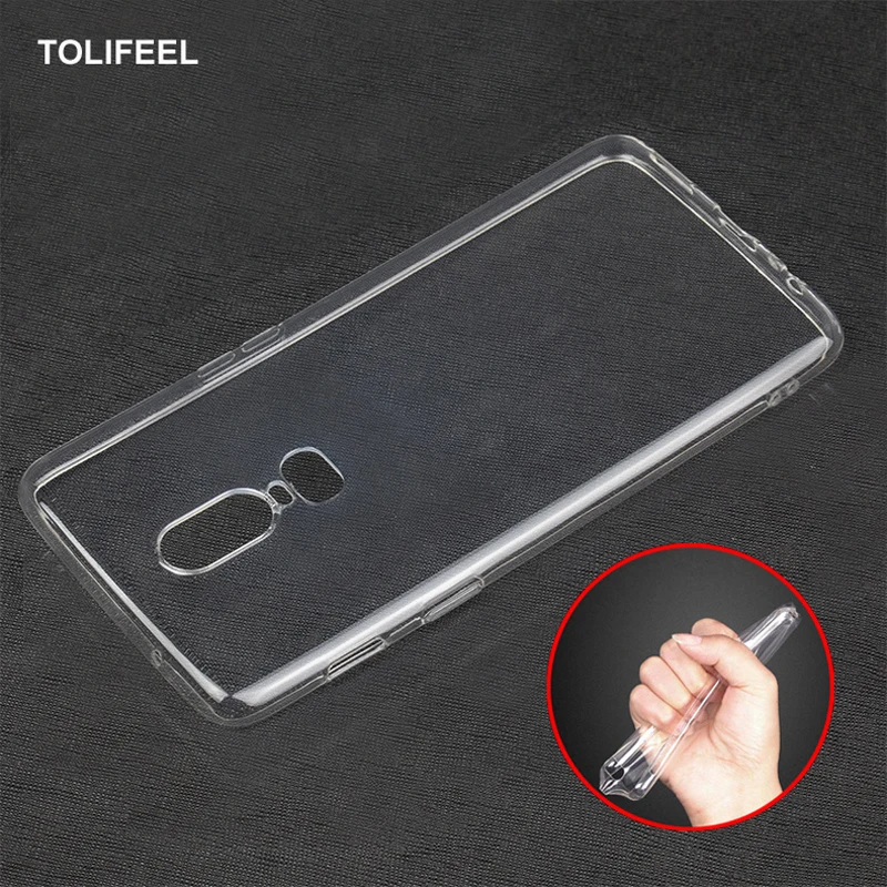 TOLIFEEL для Oneplus 6 28 дюймов Роскошные прозрачные противоударный силиконовый чехол 1 +