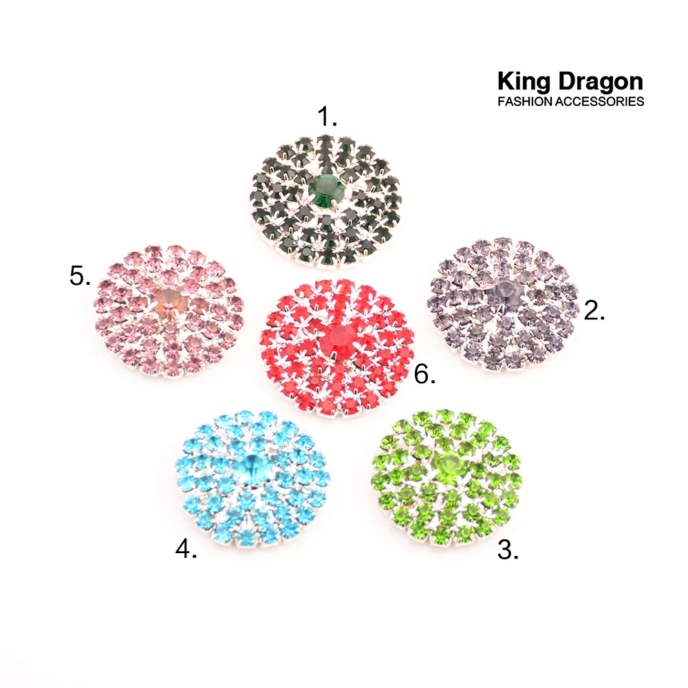 

Rhinestone Embellishment Flatback Photo Album Decoration 23MM 5PCS/Lot Invitation Decoration Button KD419