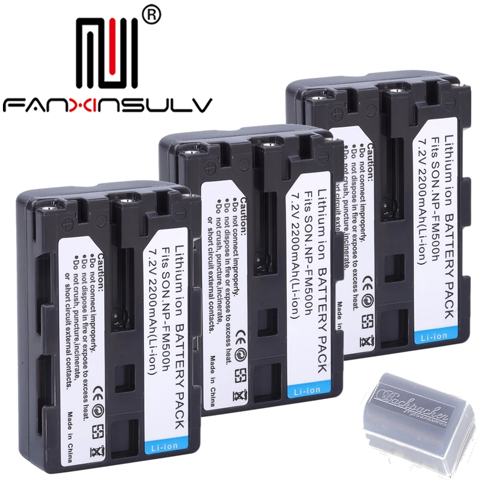 3x2200 mAh 7,2 V NP-FM500h NP FM500h батареи+ 3x Батарея коробка для SONY A77M2 A99 A900 A580 A200 A200K с возможностью отслеживания номер