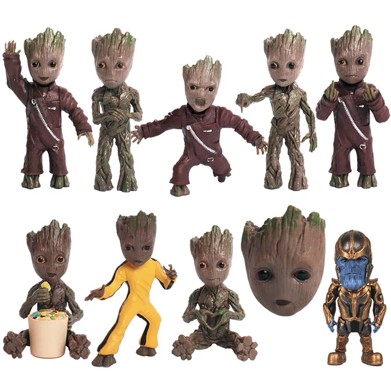 

Guardians Of The Galaxy 2 Tree Baby Groot Key Chain Action Figure Pendant Groot Ornaments Doll Model Marvel Movie Character