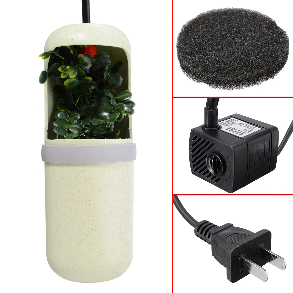 

20*6cm Reptile Drinking Water Fountain Lizard Chameleon Feeding Dispenser Terrarium Habitats
