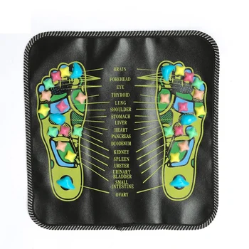 

1 Piece Acupuncture Cobblestone Colorful Foot Reflexology Walk Stone Square Foot Massager Cushion For Relax Body