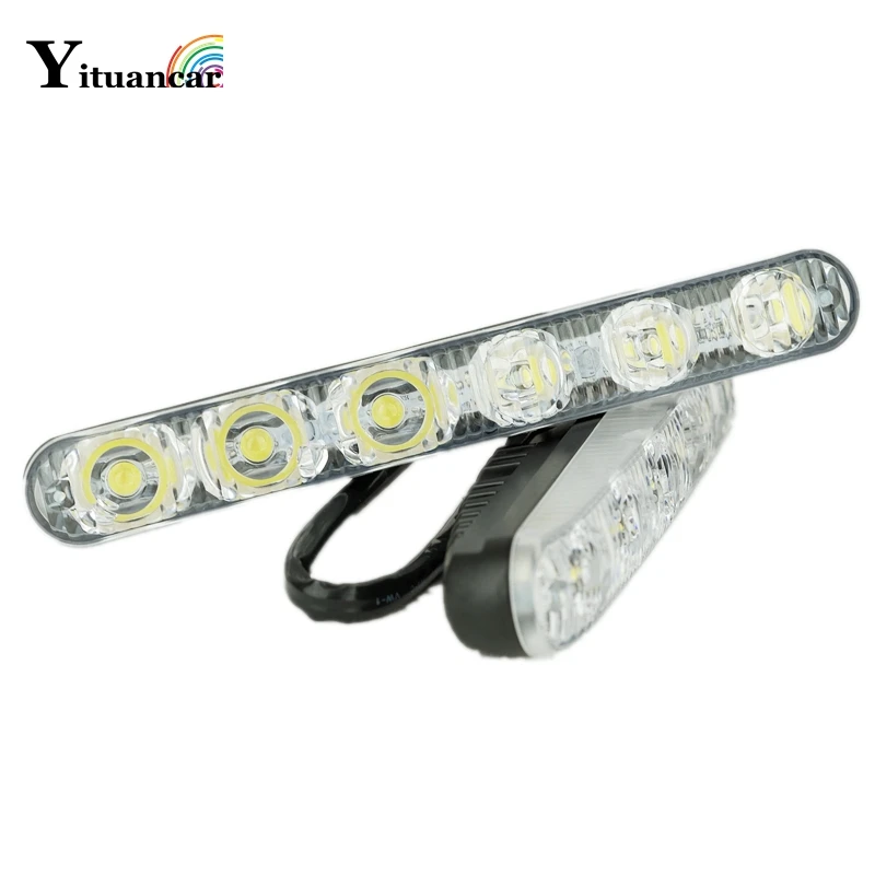 Yituancar 2шт/комплект 2х6 165ММ 12w СИД DRL дневного света Водонепроницаемый DC12V месте & наводнение пучка стайлинг автомобиля Источник Белый Лампа Yituancar 2шт/комплект 2х6 165ММ 12w СИД DRL дневного света Водонепроницаемый DC12V месте & наводнение пучка стайлинг автомобиля Источник Белый Лампа