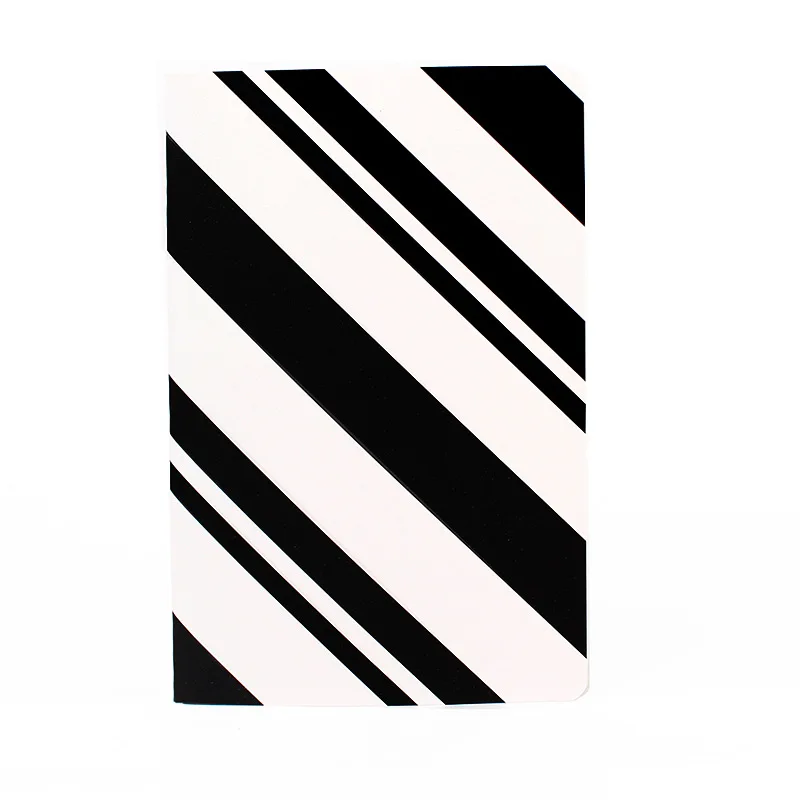 A5 Minimalism Graph Black White Sewing Soft Cover Lined Paper