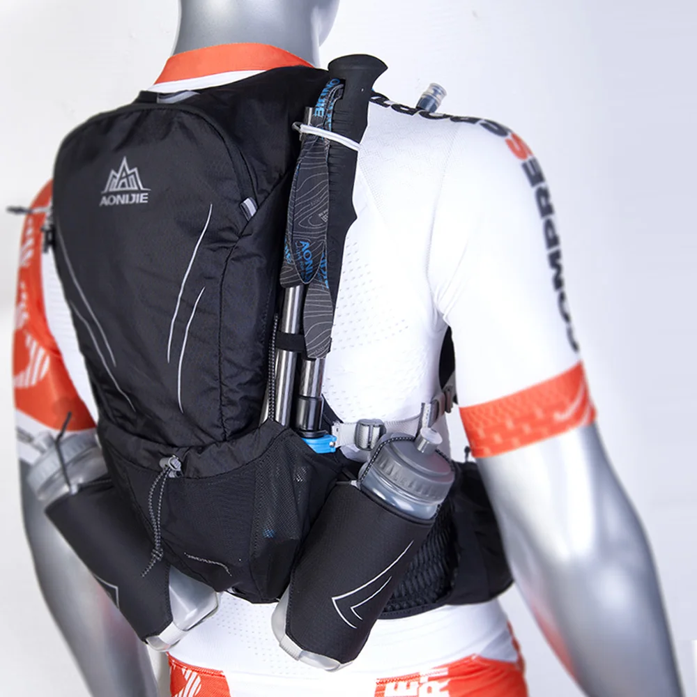 AONIJIE C929 hidratación ligera mochila bolsa para 3L agua de la vejiga para senderismo Camping corriendo maratón carrera deportes - 6