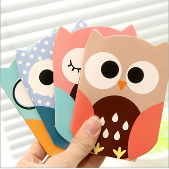 

New Cute Owl design Kraft paper Mini tally book/pocket notebook/blank Inner Pages/School office supplies GT034
