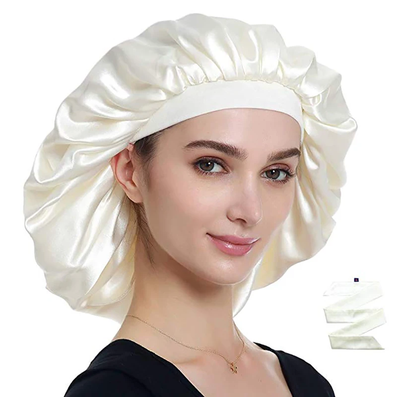 

Extra Large Silky Satin Bonnet – Double Layer, Soft and Comfortable