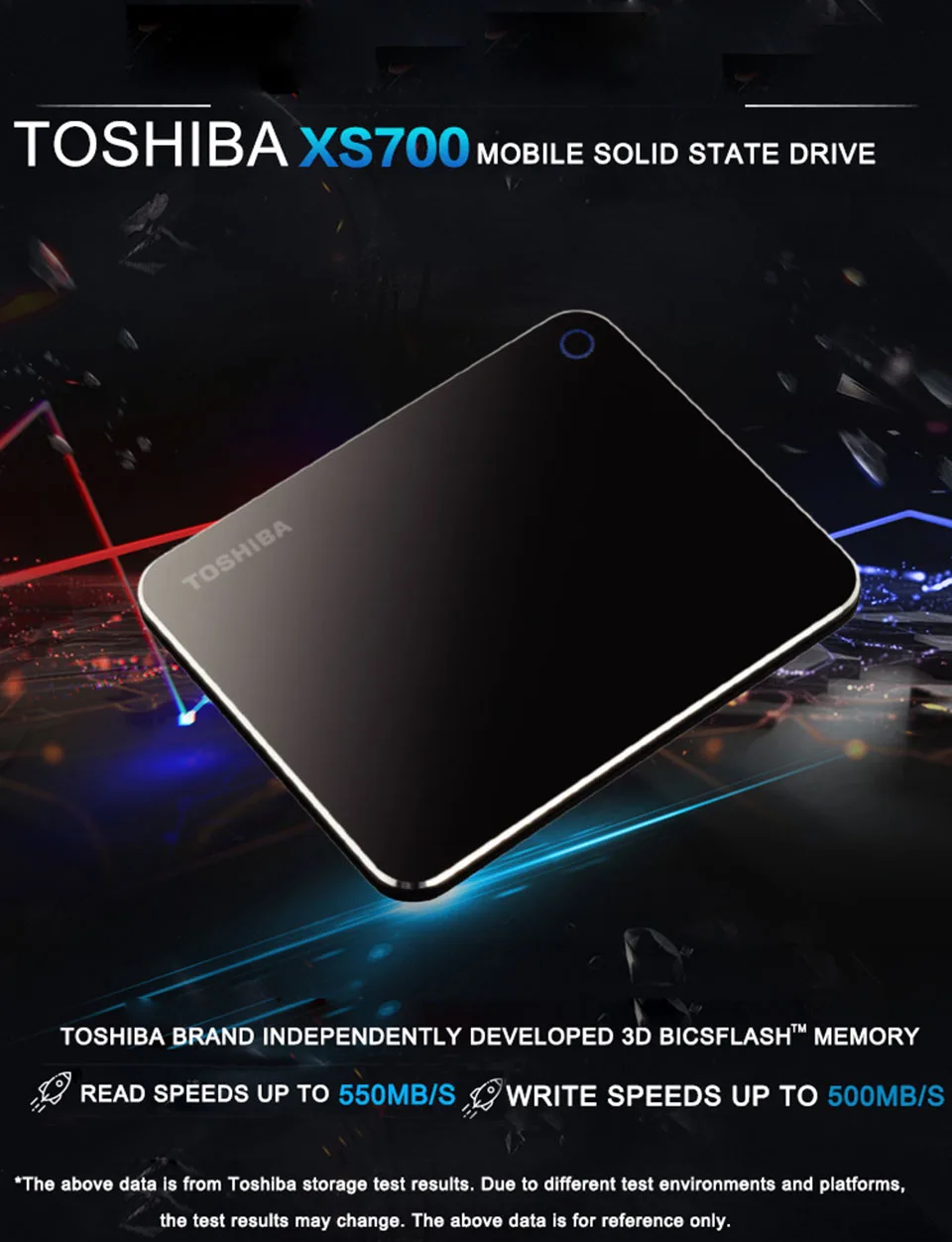 Портативный твердотельный накопитель Toshiba XS700, 480 ГБ, 960 ГБ, USB 3,1, высокоскоростной мобильный жесткий диск type-C, зашифрованный SSD