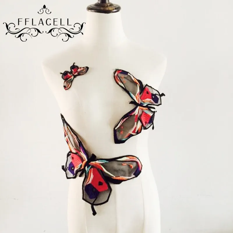 

Butterfly Patch Patches Embroidery Sew On Badge Clothing Applique DIY Ornaments Decorative Lovely