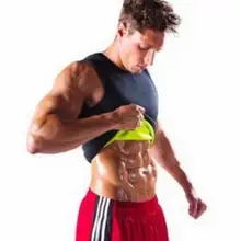 Жилет для мужчин для похудения, неопреновый костюм для сауны, шейпер для тела, майка, хит, топ для живота, для похудения, Корректирующее белье, черный, без молнии