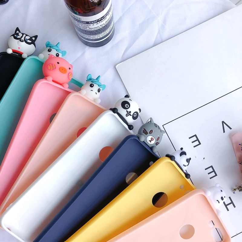 Y5 Y6 Y7 Prime 3D чехол для etui huawei Y7 Prime чехол Kawaii Медведь Единорог для Funda huawei Y5 Y6 Y7 Prime чехол