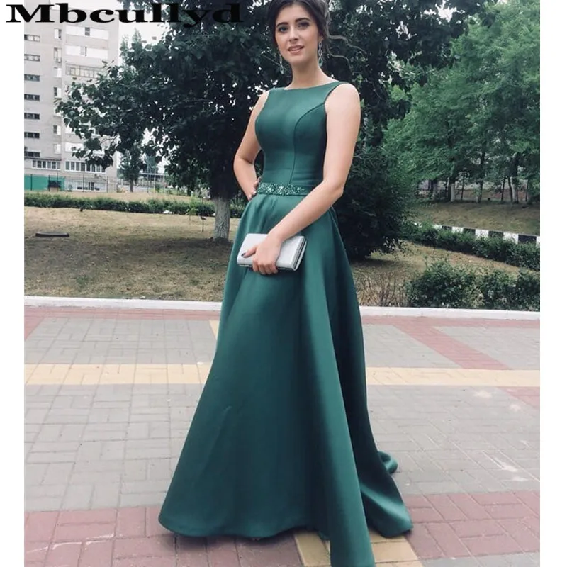 Mbcullyd Vestidos de gala соблазнительное длинное с открытой спинкой А-силуэта зеленые платья на выпускной блестящая бисероплетенная сумка на ремне вечерние платья - Цвет: Pictures color