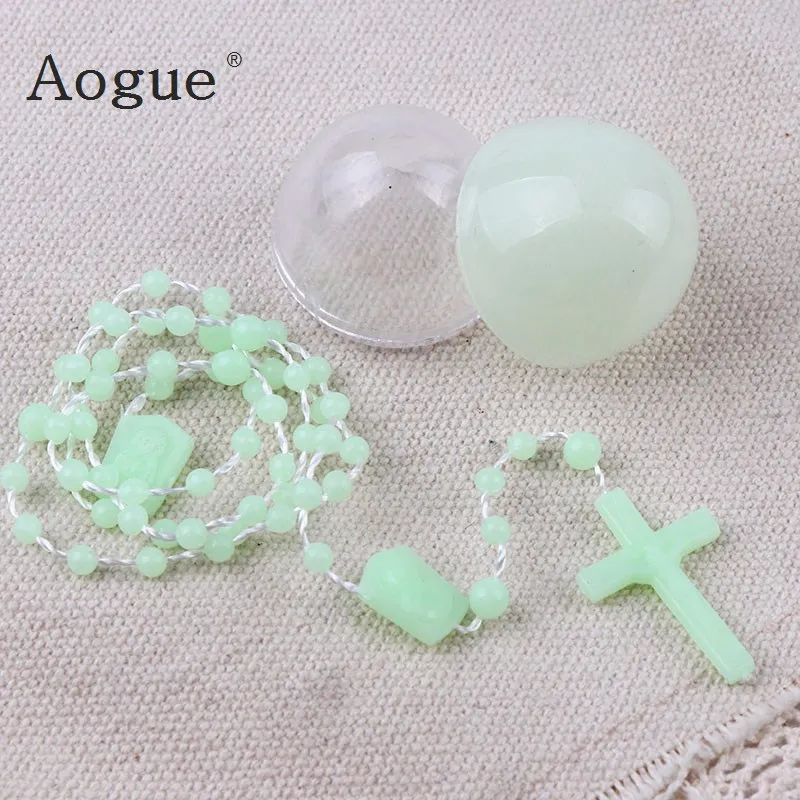 Mini Rosaries Glow in Dark Plastic Rosary Beads Luminous Noctilucent