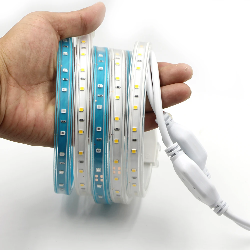 СВЕТОДИОДНАЯ лента SMD 2835 220 В перем. Тока водостойкая IP68 Светодиодная светильник +