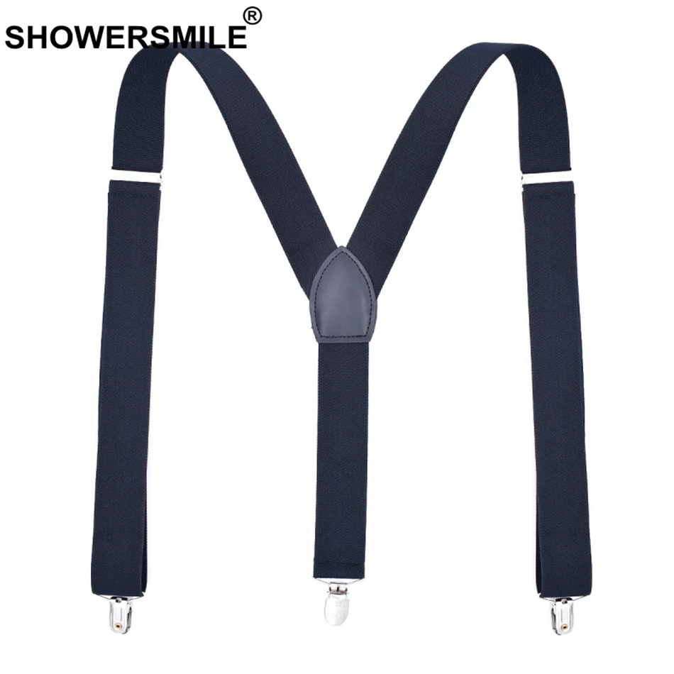 SHOWERSMILE коричневые подтяжки широкие Мужские штаны для взрослых подтяжки для брюк бордовые Свадебные деловые брюки ремень размера плюс 120 см