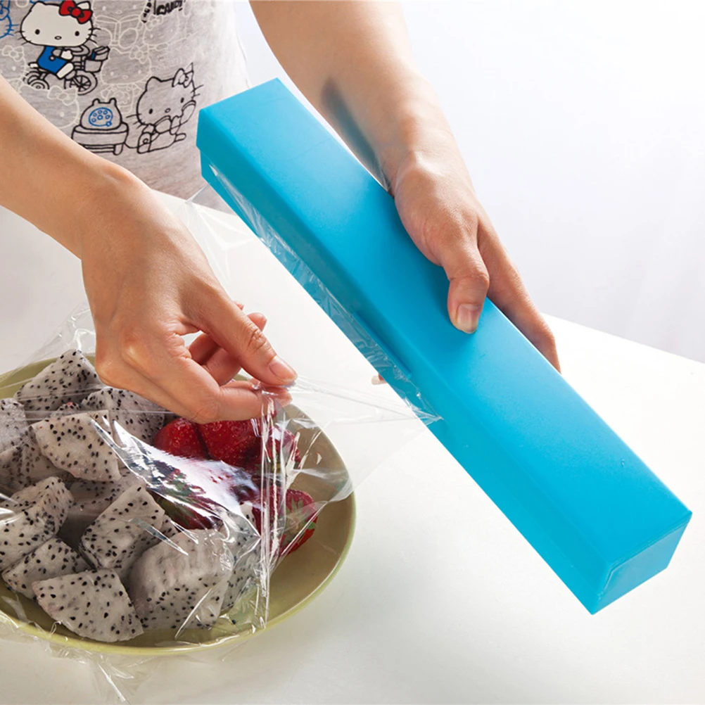 

Kitchen Foil And Cling Film Wrap Dispenser Cutter Storage Holder (Sky-Blue) Home Garden Tools Daily Use