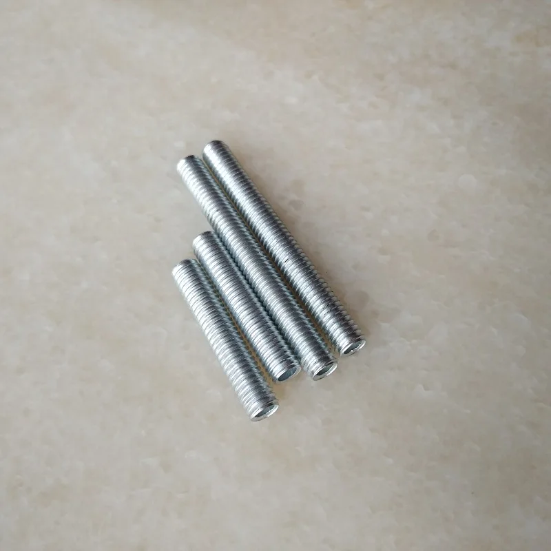 10pcs Metric M6 Threaded Hollow Tube Rod 10-160mm Whole Thread DIY Lighting Accessories Tooth Tube for Home Improvement led lamp accessories