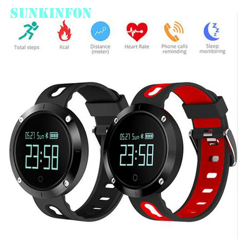 Bluetooth Smart Watch Wristband Blood Pressure Heart Rate Smart Bracelet Fitness Tracker for Huawei Ascend P8 Lite Mate S 9 8 7