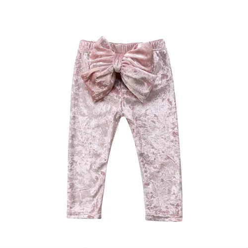 Штанишки с бантом для маленьких девочек, леггинсы, штаны, одежда для детей от 6 месяцев до 5 лет - Цвет: Light Pink