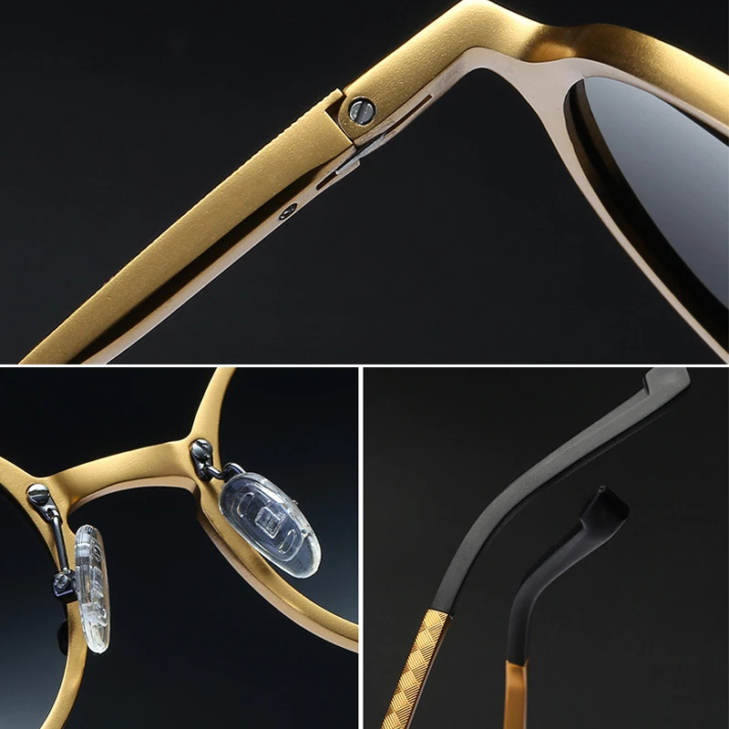 SIMPRECT алюминиево-магниевые поляризованные солнцезащитные очки мужские UV400 высококачественные Круглые Солнцезащитные очки Ретро зеркальные солнцезащитные очки для мужчин