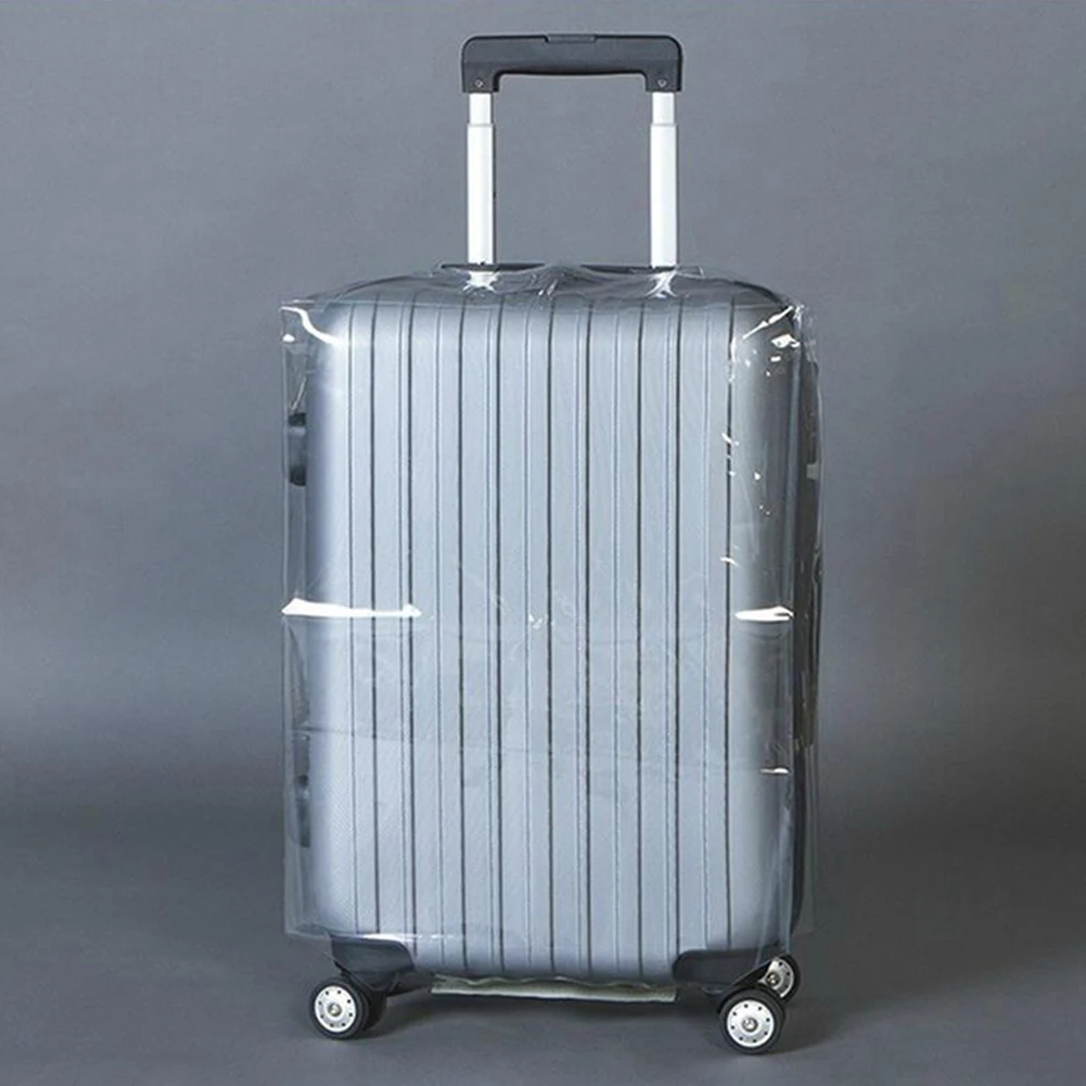 

Travel Waterproof PVC Thickening Transparent Luggage Cover Size 20, 22, 24, 26, 28 Dustproof Protective Suitcase Cover#15