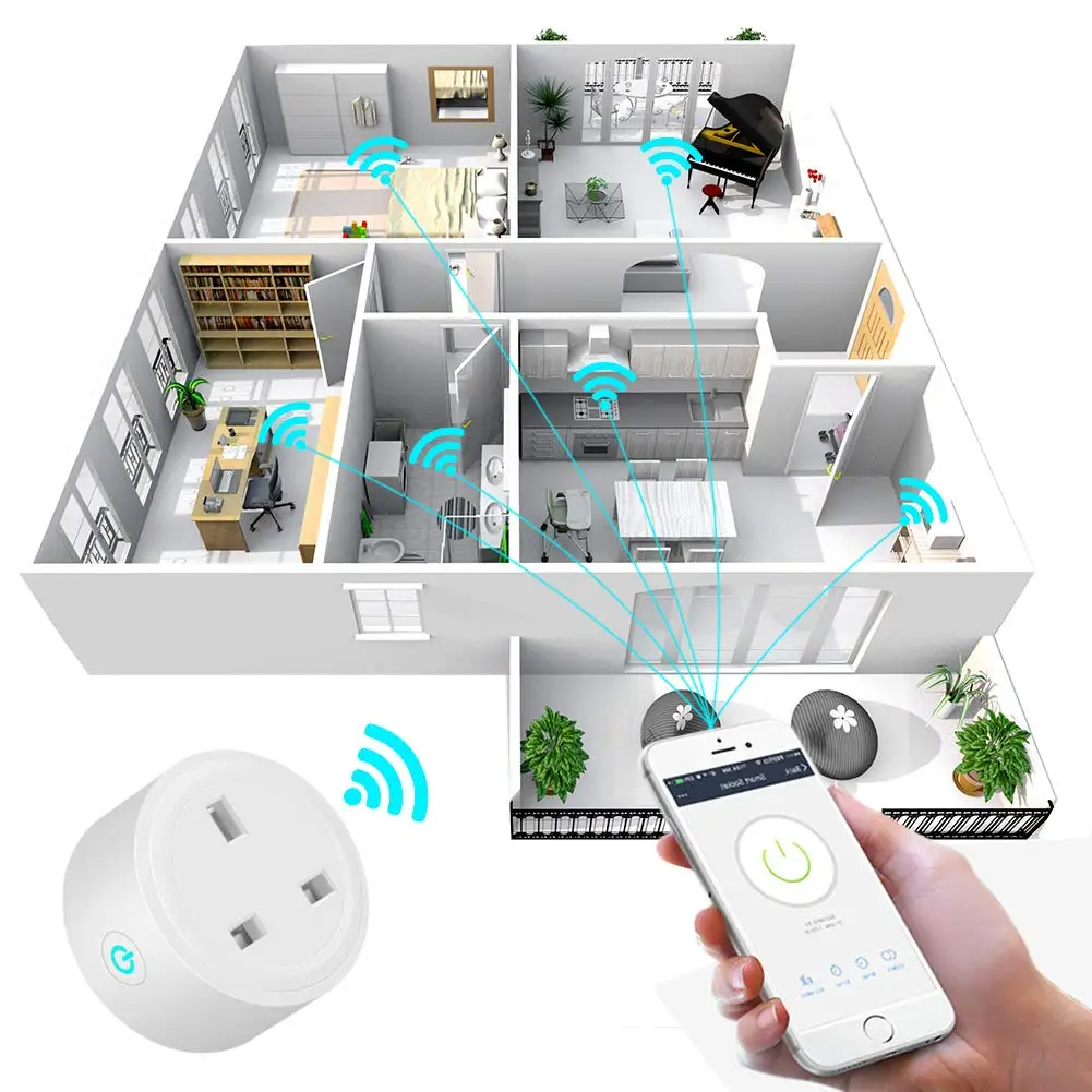 Wifi Smart Socket Mini UK Plug Power Energy Monitoring Timing Switch Control Outlet Alexa Google IFTTT Voice Control Smart life