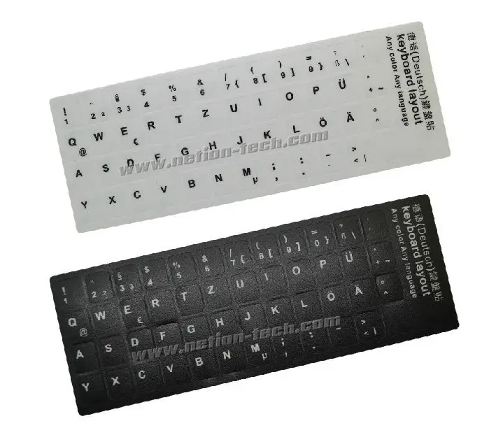 

High Quality! Laptop/computer German/Deutsch keypad label sticker, Eco-environment Plastic German keyboard stickers